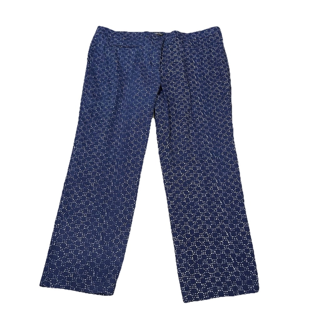Dalia Collection Women's Modern Fit Cropped Pants Honeycomb Mid Rise 14 Office